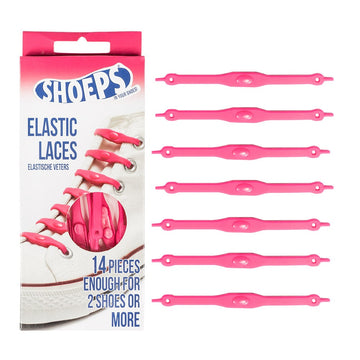 Fuchsia Silicone Elastic Shoelaces - Never Untied Shoes Again